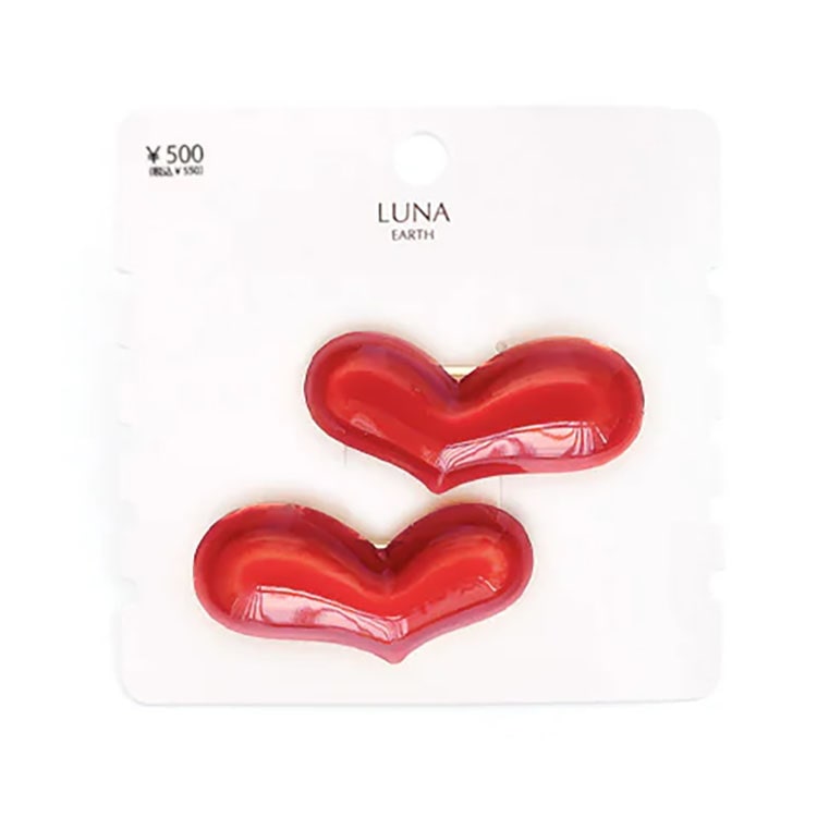 P-975) マットハート樹脂ピアス | ビーズ・パーツなどのハンドメイド