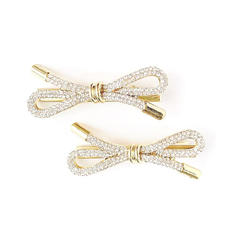 C-287) リボンモチーフセットクリップ | ビーズ・パーツなどの