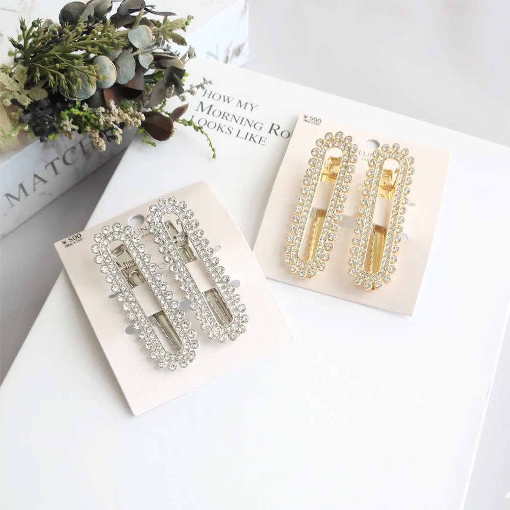 C-337) ラインストーンセットクリップ | ビーズ・パーツなどの