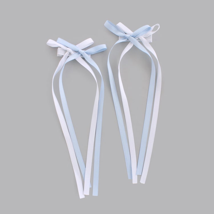 ダブルリボンスターチャームコーム ツインコーム ヘアアクセサリー ヘアアクセ ヘアアレンジ