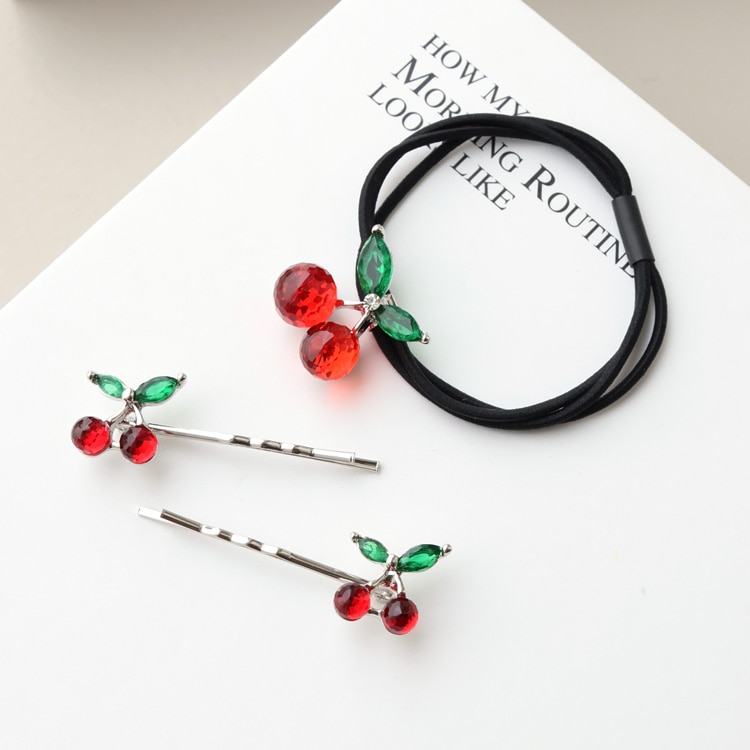 C-428) さくらんぼセットピン | ビーズ・パーツなどのハンドメイド
