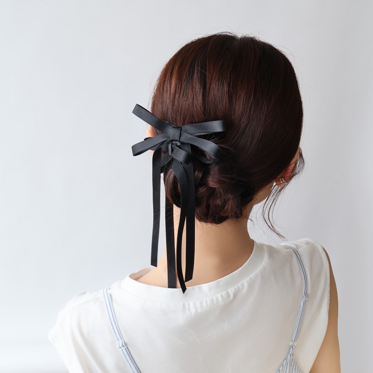 C-434) スリムリボンセットクリップ | ビーズ・パーツなどの