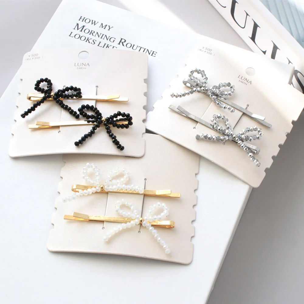 C-345) ビーズリボンセットピン | ビーズ・パーツなどのハンドメイド