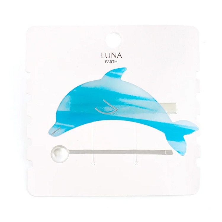 C-260) イルカモチーフセットクリップ | ビーズ・パーツなどの