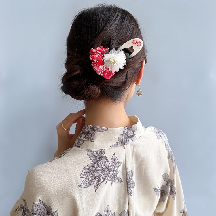 C-366) 和柄ミニシュシュ＆フラワーピンセット | ビーズ・パーツ