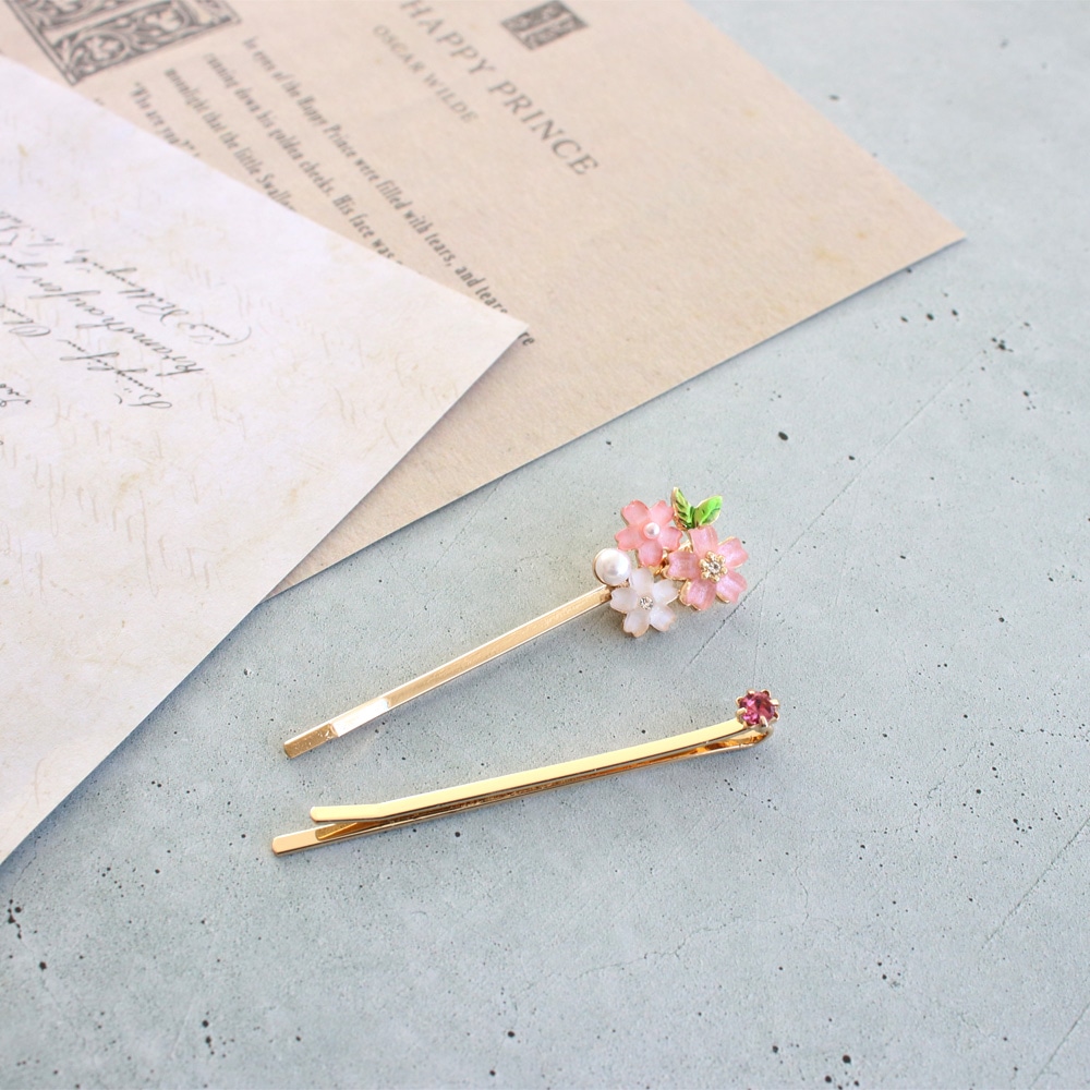 桜ページ C-348) 桜モチーフセットピン | ビーズ・パーツなどのハンドメイド