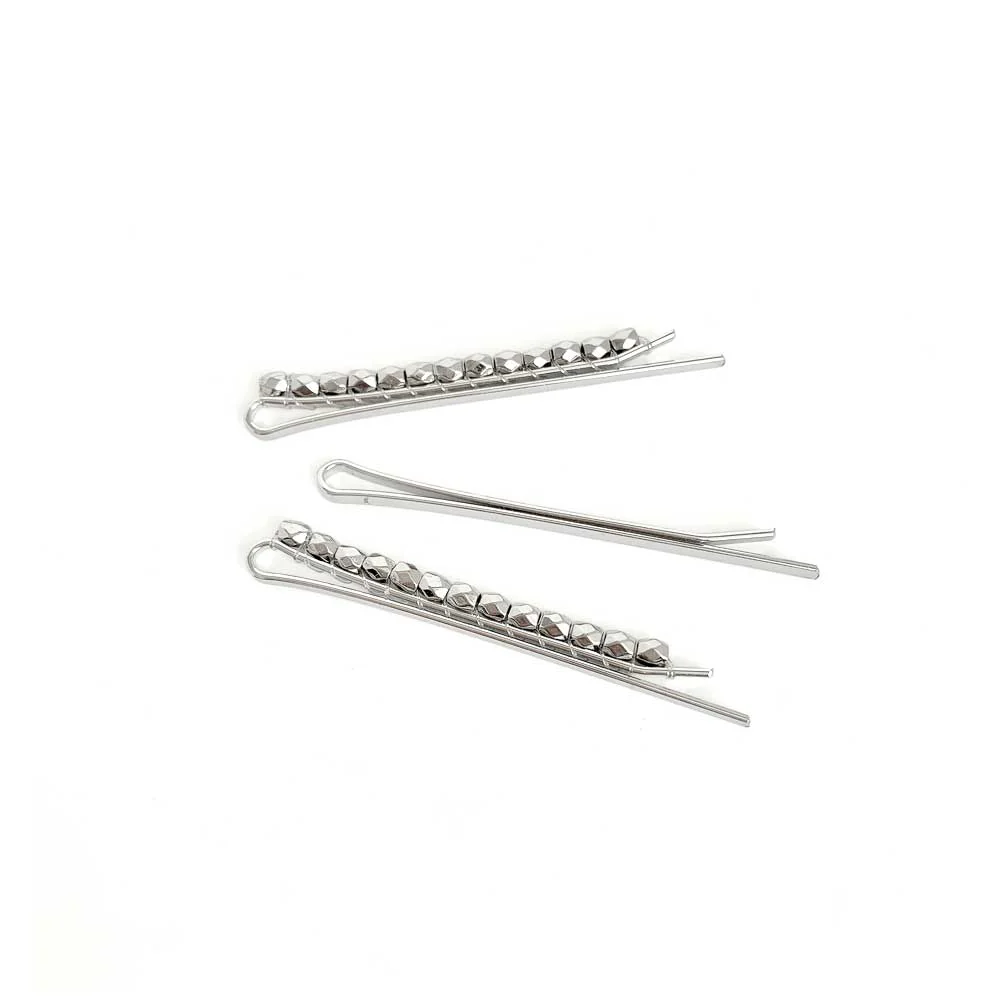 C-140) メタルビーズデザインヘアピン | ビーズ・パーツなどの