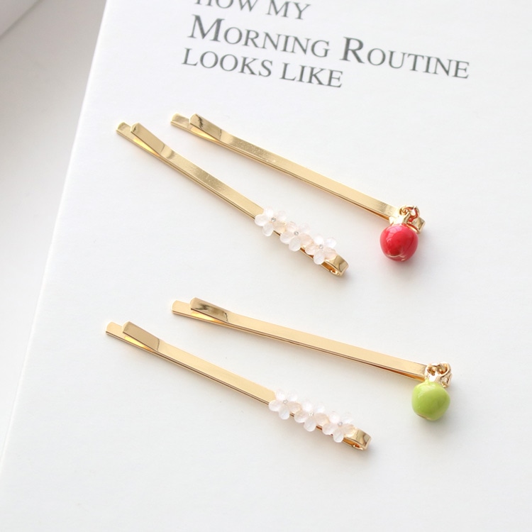 C-353) フラワーモチーフセットクリップ | ビーズ・パーツなどの