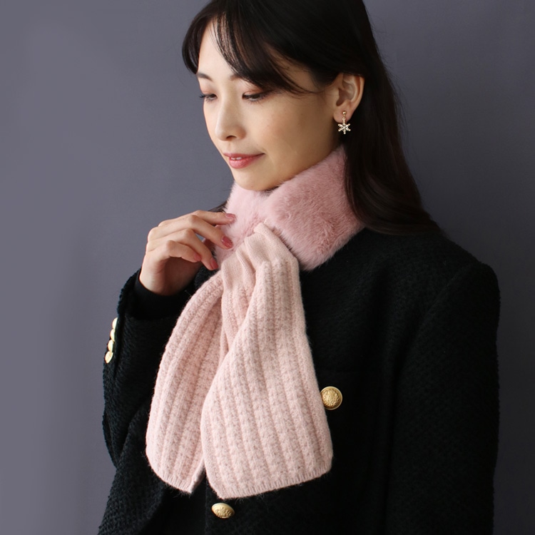 ハーフデザインフェイクファーティペット | ビーズ・パーツなどの