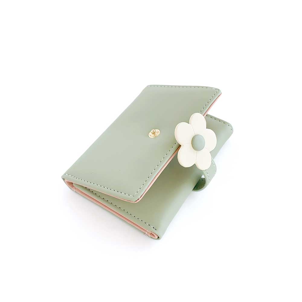 ミニウォレット　真鍮フラワー Flowering FLOWERING フラワーリング L字型 ミニ 財布 ベア