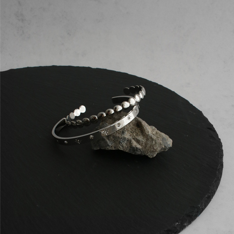 mB-3] ステラバングル / ステンレス | ビーズ・パーツなどの