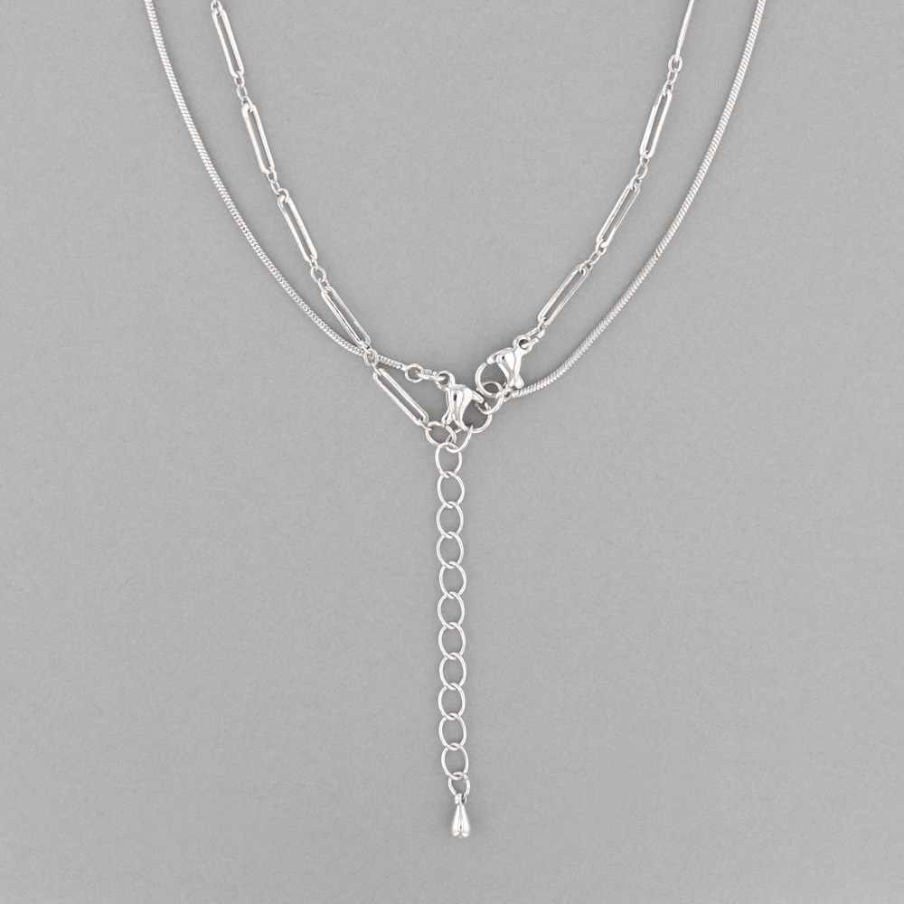 mN-3] 3wayチェーンロングネックレス | ビーズ・パーツなどの