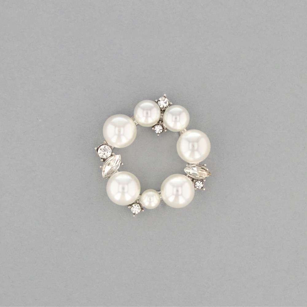 mC-1] パール×ビジューマグネットブローチ | ビーズ・パーツなどの