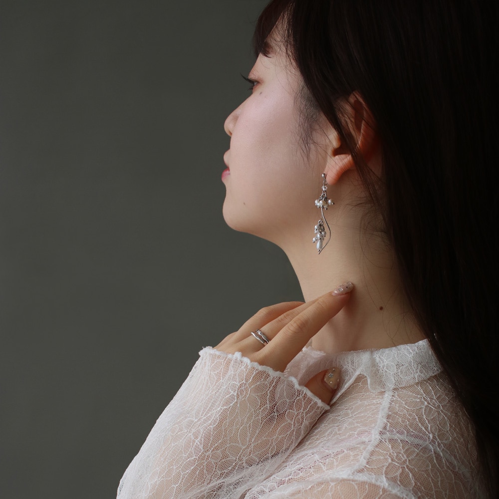 (82) マラカイト・淡水パール ピアス 6月誕生石 K10 イエローゴールド 淡水パール ピアス – Milluflora