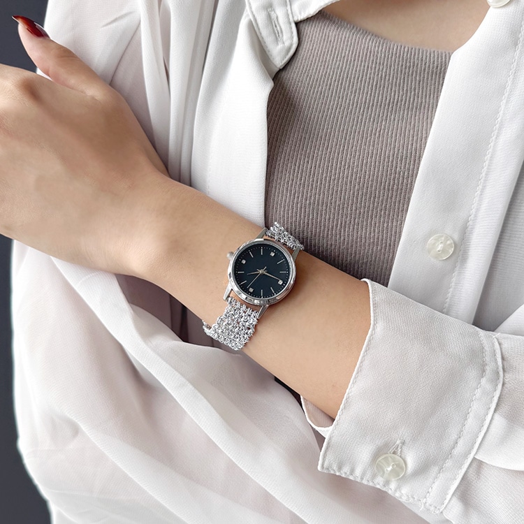 服/ファッション アクセサリー 腕時計 ニッケルフリー 時計パーツ（ラウンド）クリスタル付き WH ｜雑貨用