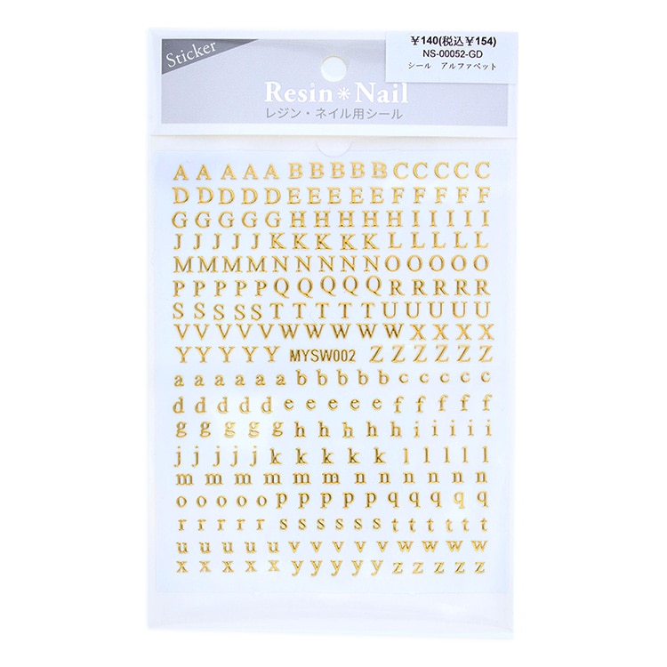 レジン・ネイル用シール アルファベット / GD | ビーズ・パーツなどの