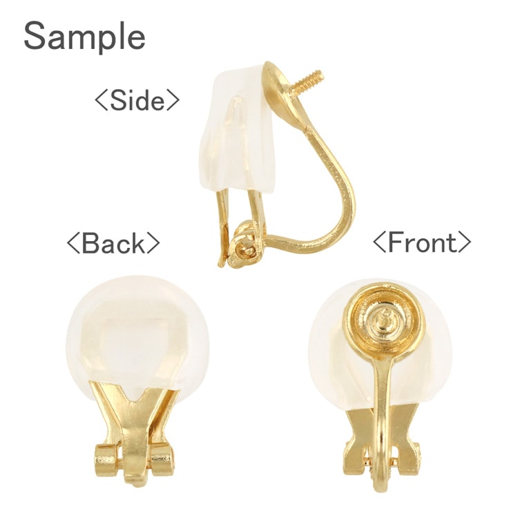 イヤリング（板バネ 芯立付） G5 片穴約6～8mm用｜アクセサリー金具