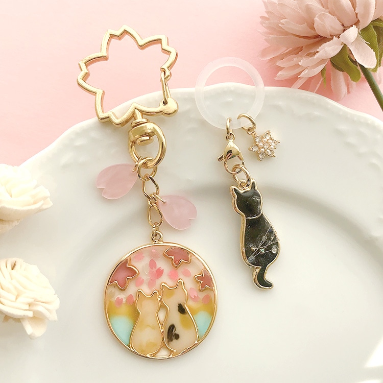 キーホルダー カラビナ（桜） G5 ｜雑貨用金具・アクセサリーパーツ