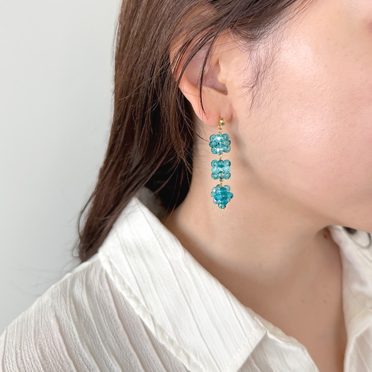 ステンレスポスト＆キャッチピアス（丸玉・縦カン付） R 4mm丸玉