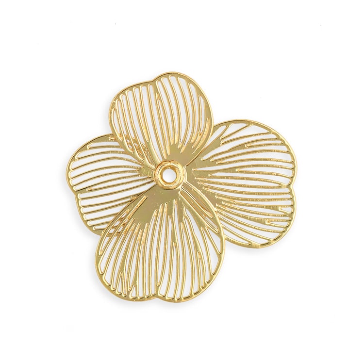メタルパーツ 透かしフラワー G5 約20mm｜メタル素材パーツ