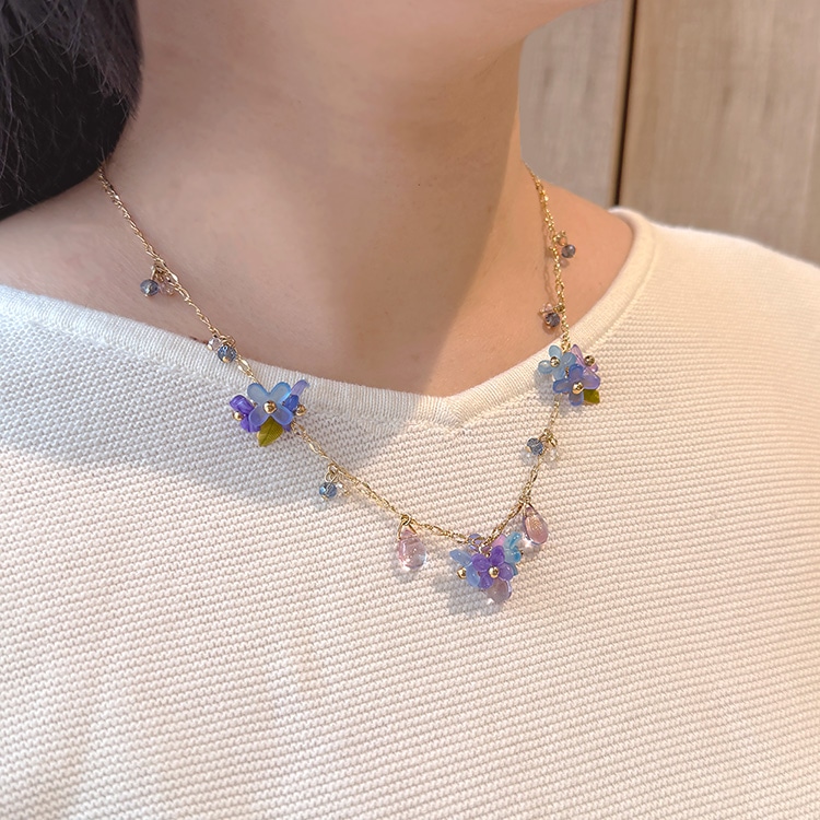 アクリルフラワー / 4弁花 / BU | ビーズ・パーツなどのハンドメイド