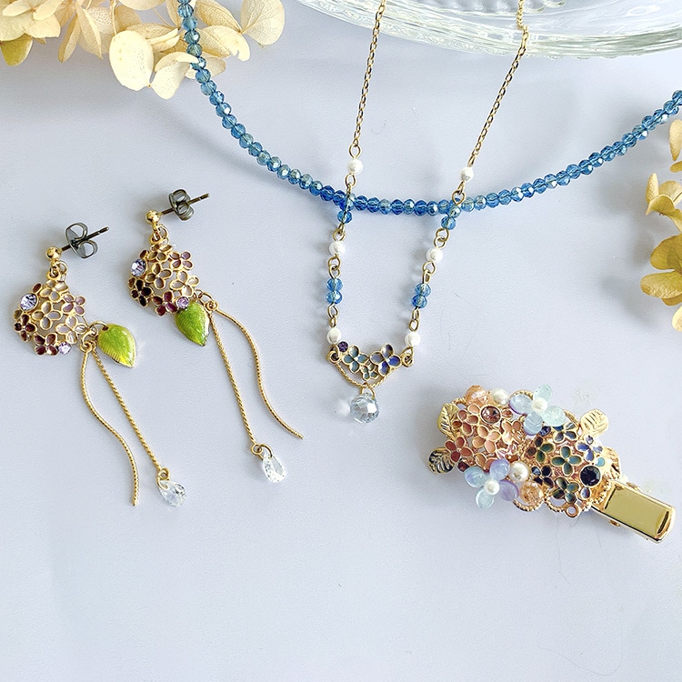 チャーム / 紫陽花 / PK・G5 ｜アクセサリーチャーム・ハンドメイド