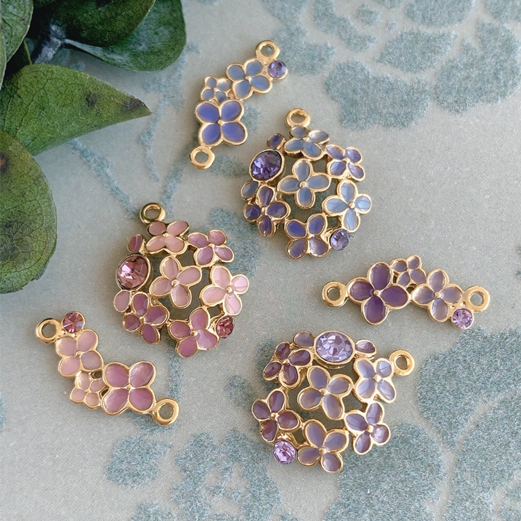 チャーム・紫陽花 / PU・G5 | ビーズ・パーツなどのハンドメイド