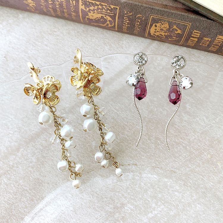 チタンポストピアス（ツイスト・カン付） R ｜アクセサリー金具