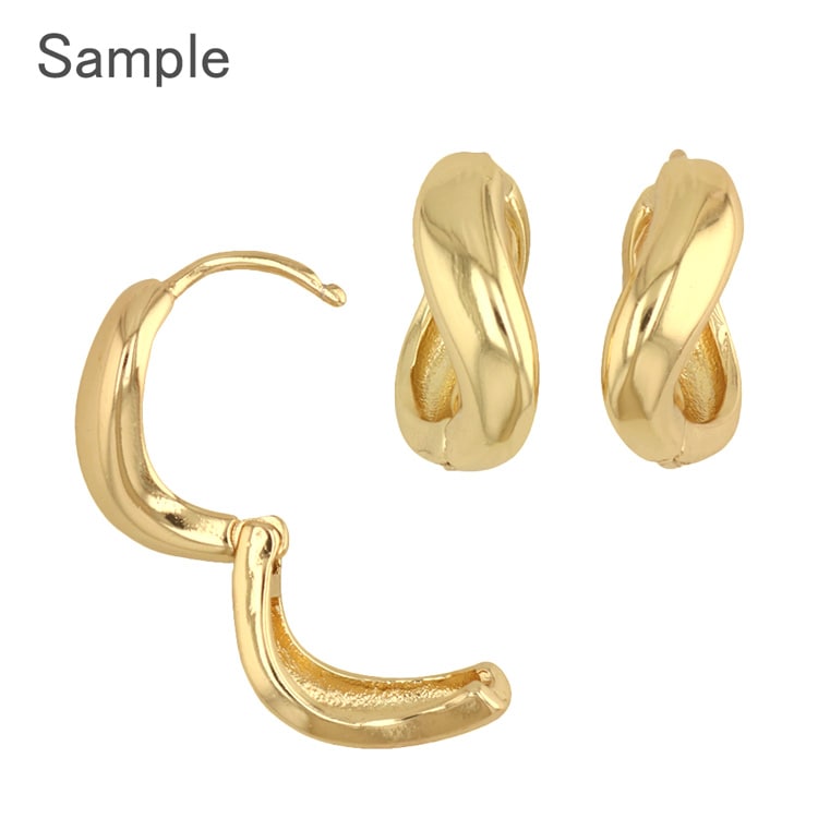 ワンタッチピアス ニッケルフリー（フープ・ニュアンス）R 約13×15mm