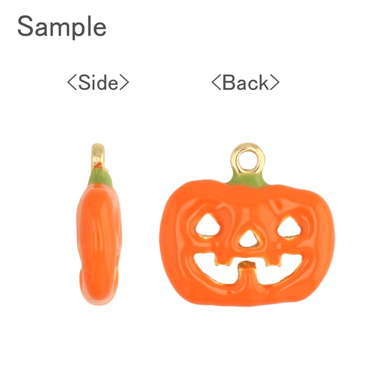 チャーム / ハロウィン カボチャ（エポ入） / OR・G5 | ビーズ・パーツ