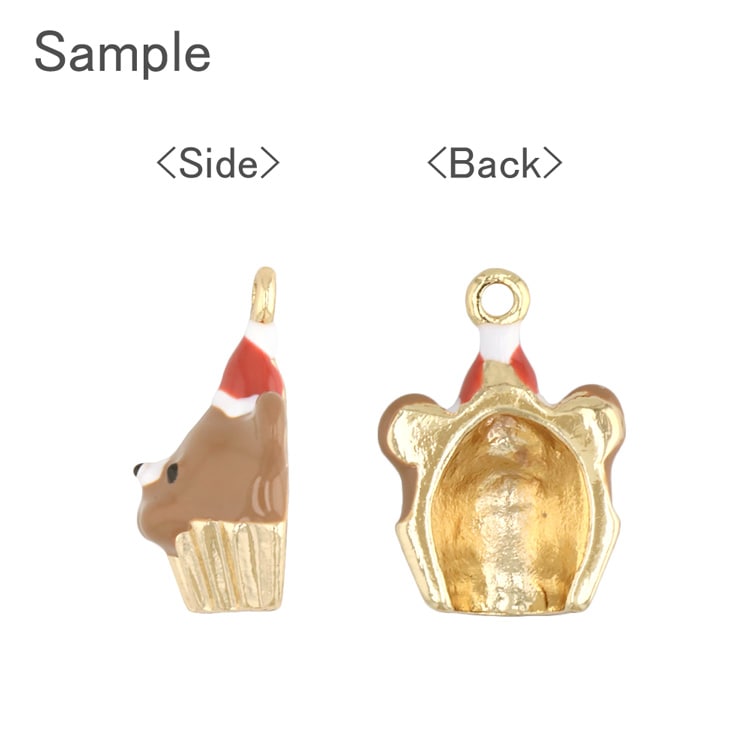 チャーム / くまマフィン（エポ入） / BR・G5 ｜アクセサリーチャーム