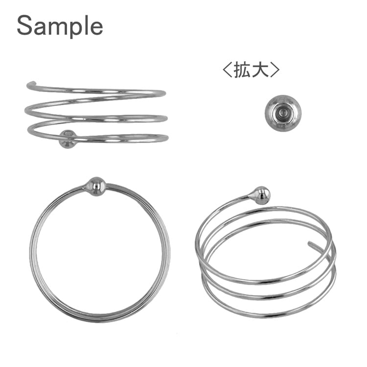リング台（コイルリング・線径0.6mm） R ｜アクセサリー金具・パーツ