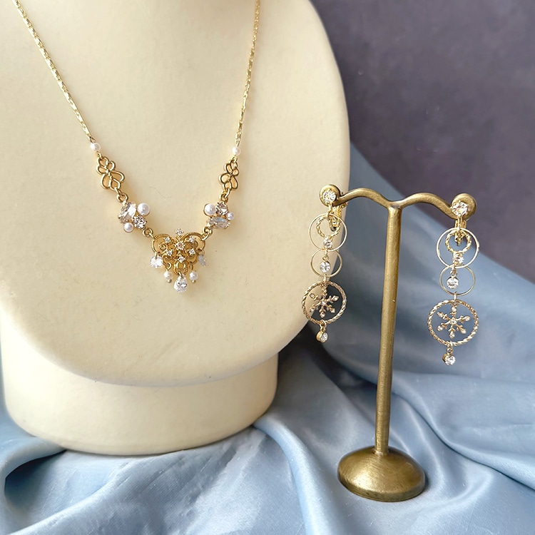 チャーム / 雪の結晶 / CR・R ｜アクセサリーチャーム・ハンドメイド