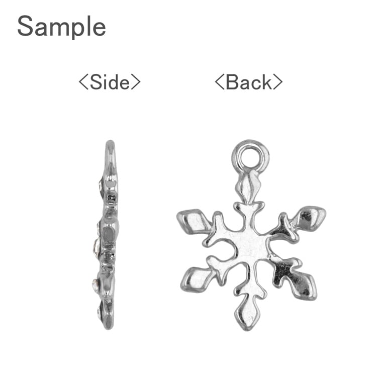 チャーム / 雪の結晶 / CR・R ｜アクセサリーチャーム・ハンドメイド
