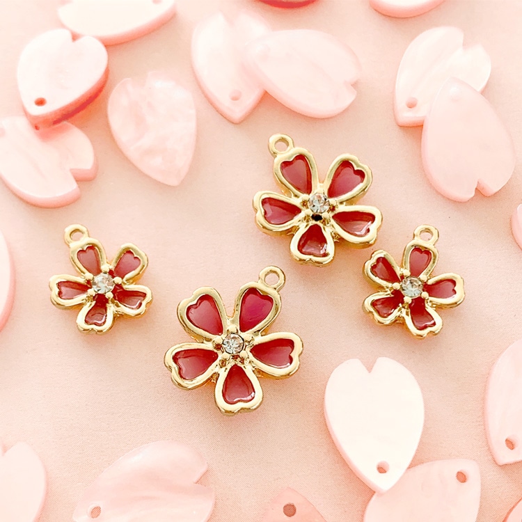 チャーム・桜(エポ入）/ PK・G5 | ビーズ・パーツなどのハンドメイド