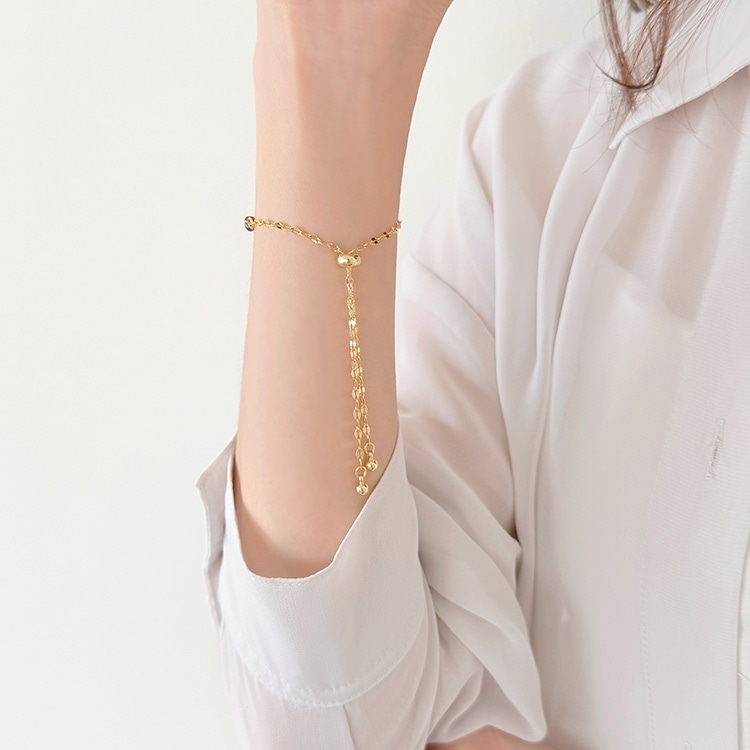 ニッケルフリー ブレスレット金具 スライドボール付き R