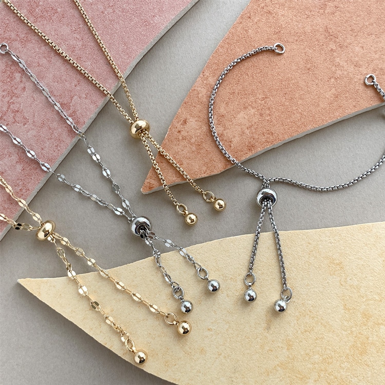 ニッケルフリー ブレスレット金具 スライドボール付き R