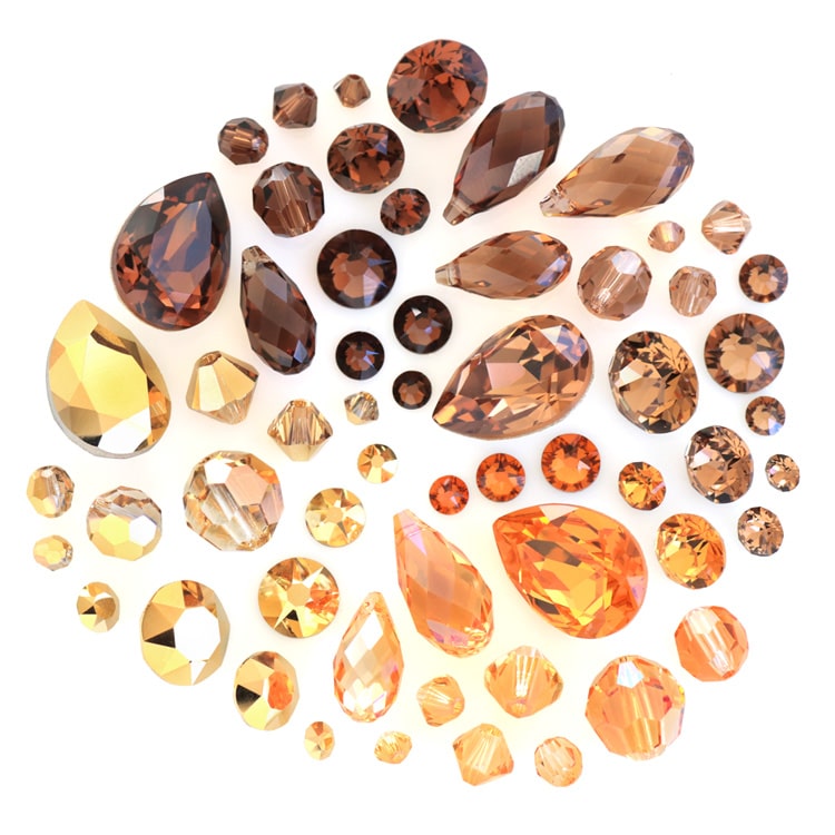 高級水晶#1088煙黃玉，約6 毫米| 配件材料和水晶零件[PARTS CLUB