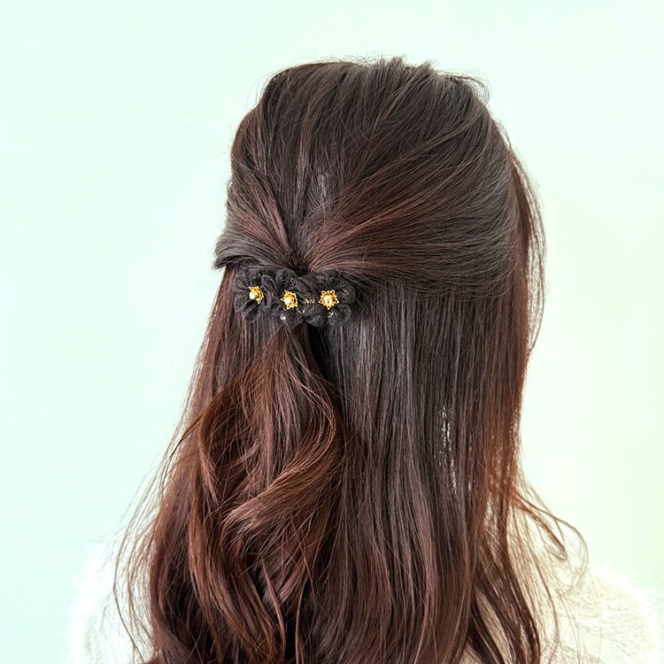 オーガンジーフラワー WH ｜服飾素材・ハンドメイドパーツ【パーツ