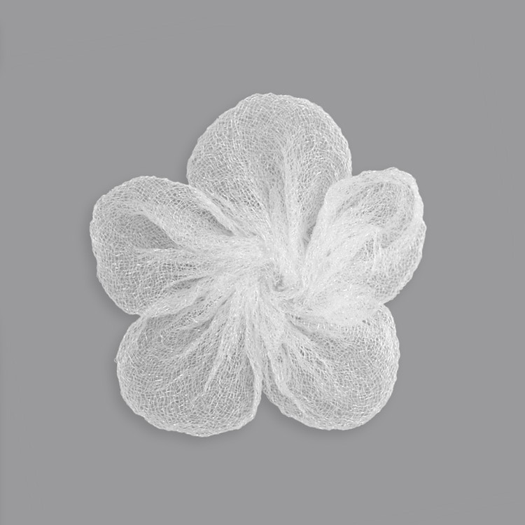 オーガンジーフラワー WH ｜服飾素材・ハンドメイドパーツ【パーツ