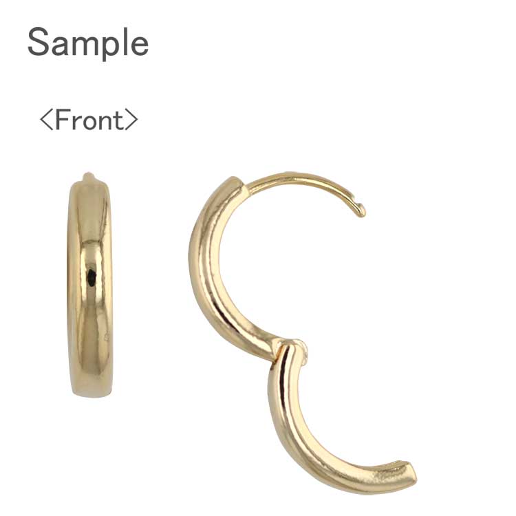 ワンタッチフープピアス（ラウンド） R 約15mm｜アクセサリー金具