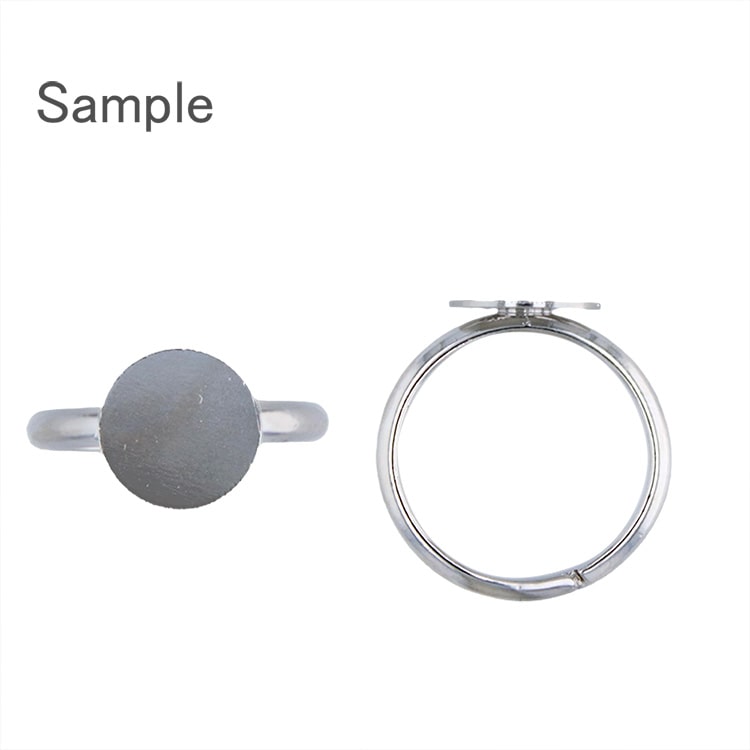 リング台 ニッケルフリー（貼付） R 貼付部10mm｜アクセサリー金具