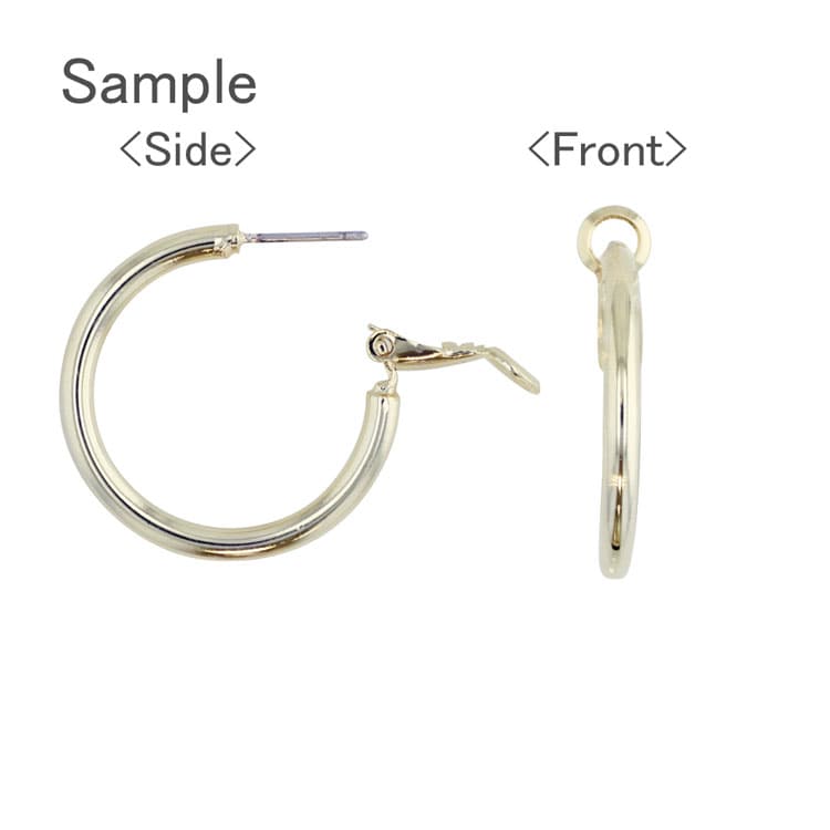 チタンポストフープピアス（バネ式） R ｜アクセサリー金具・パーツ