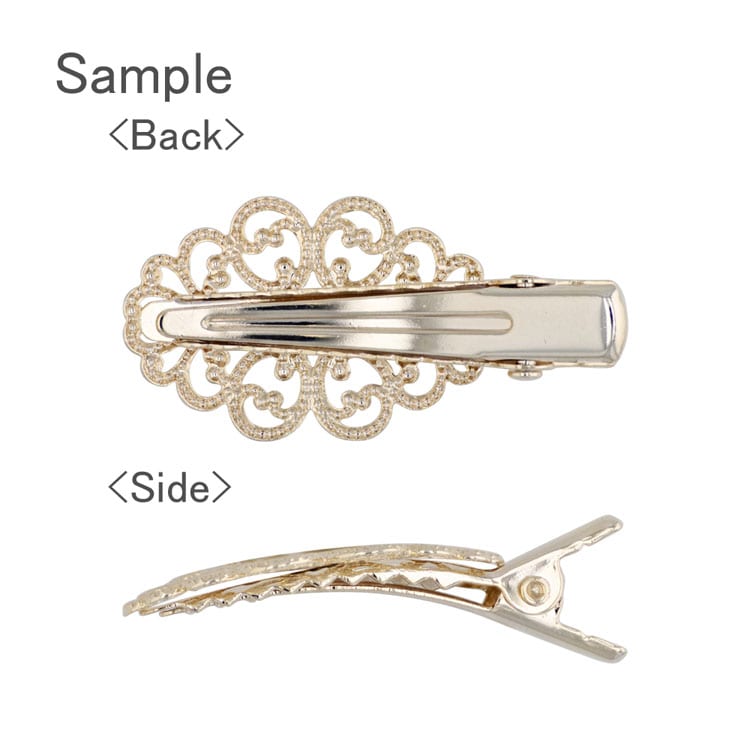 ヘアクリップ（座金付） R 約40mm｜アクセサリー金具・パーツ【パーツ