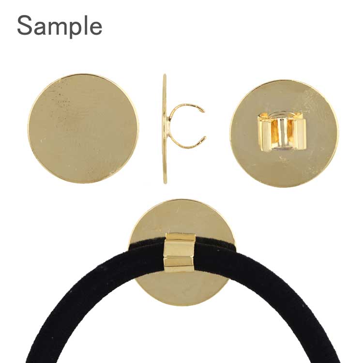 ヘアゴム金具（平皿） G5 平皿約15mm｜アクセサリー金具・パーツ