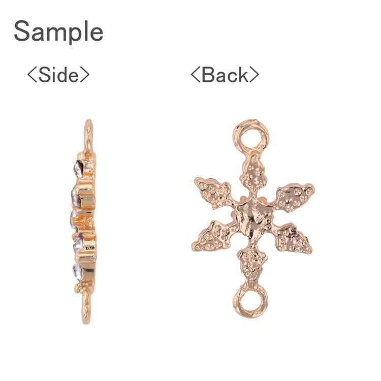 チャーム / 雪の結晶（つなぎパーツ）/ CR・G5 | ビーズ・パーツなどの