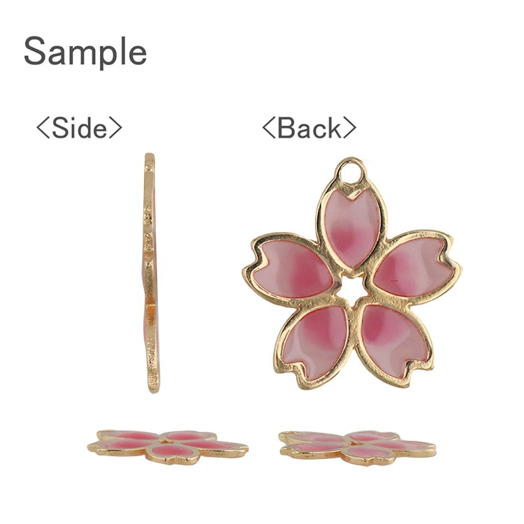 チャーム / 桜(エポ入）/ PK・G5 | ビーズ・パーツなどのハンドメイド