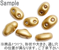 チェコツインビーズ （中染めシルバー） クリア 約2.5×5mm｜チェコ