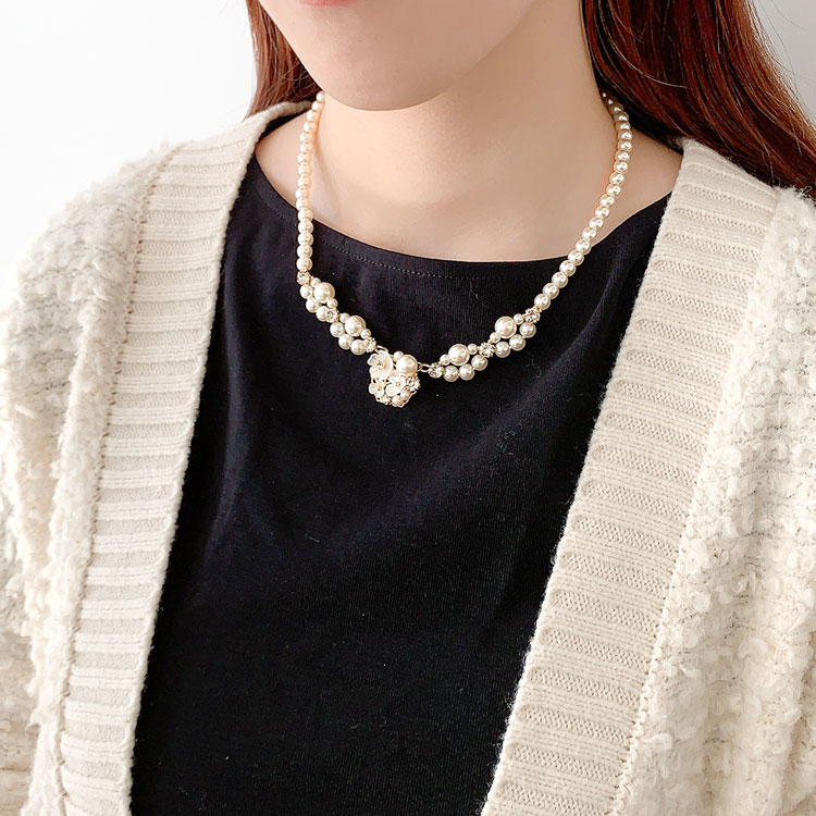 オリジナルキット / パールフラワーネックレス | ビーズ・パーツなどの