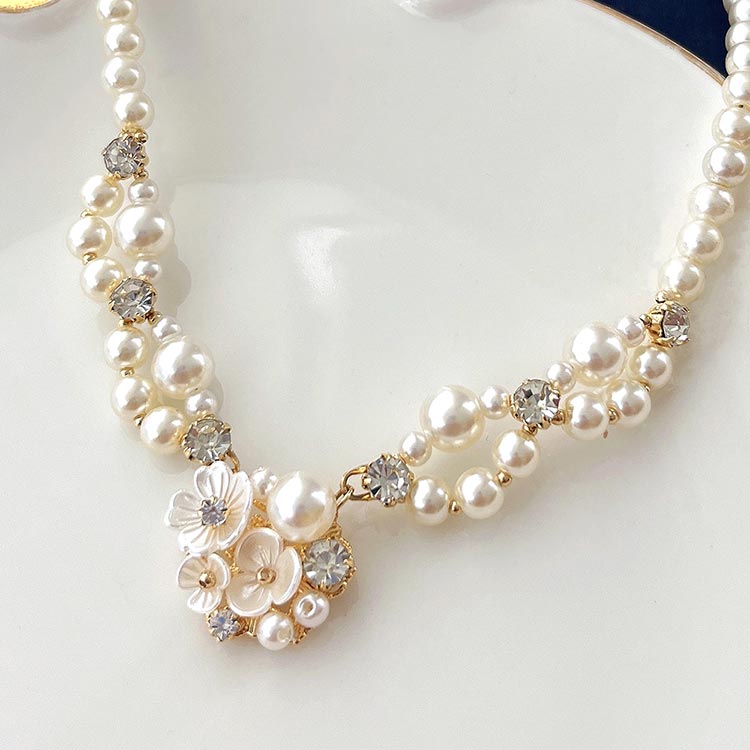 オリジナルキット / パールフラワーネックレス | ビーズ・パーツなどの